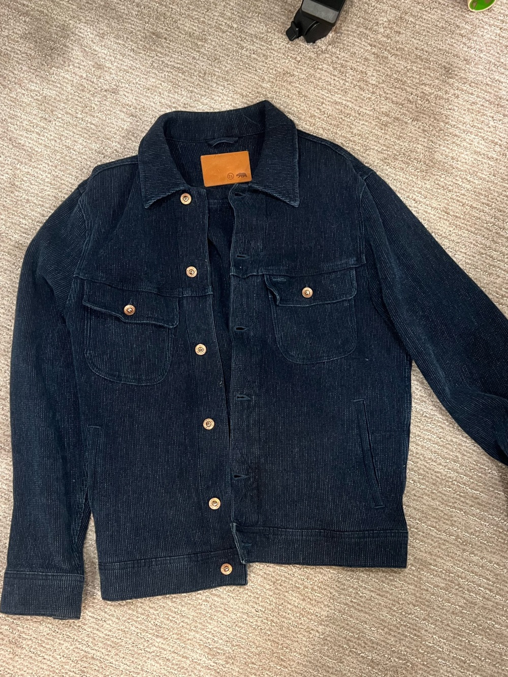 Men's Taylor Stitch Navy Corduroy Button-Up Jacket